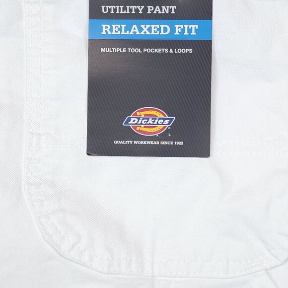 Dickies Mens White Utility Pants Relaxed Fit Multiple Tool Pockets & Loops 32X34 - Picture 5 of 11